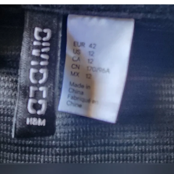 H&M DIVIDED STRIPED BODYCON DESIGNER DRESS SIZE 12 - Picture 4 of 4